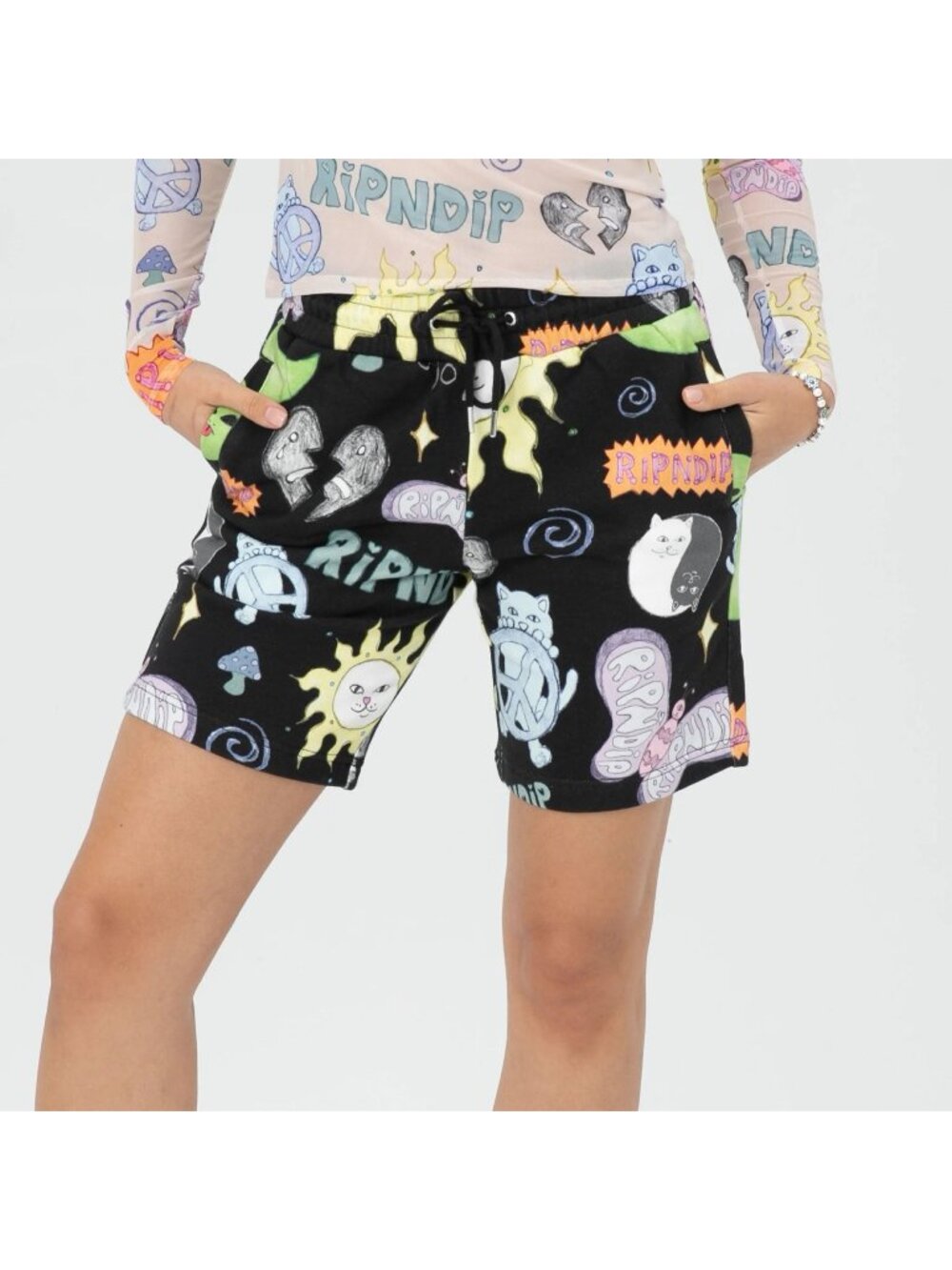 RIPNDIP Circo Loco Sweatshorts (Black) Sz M